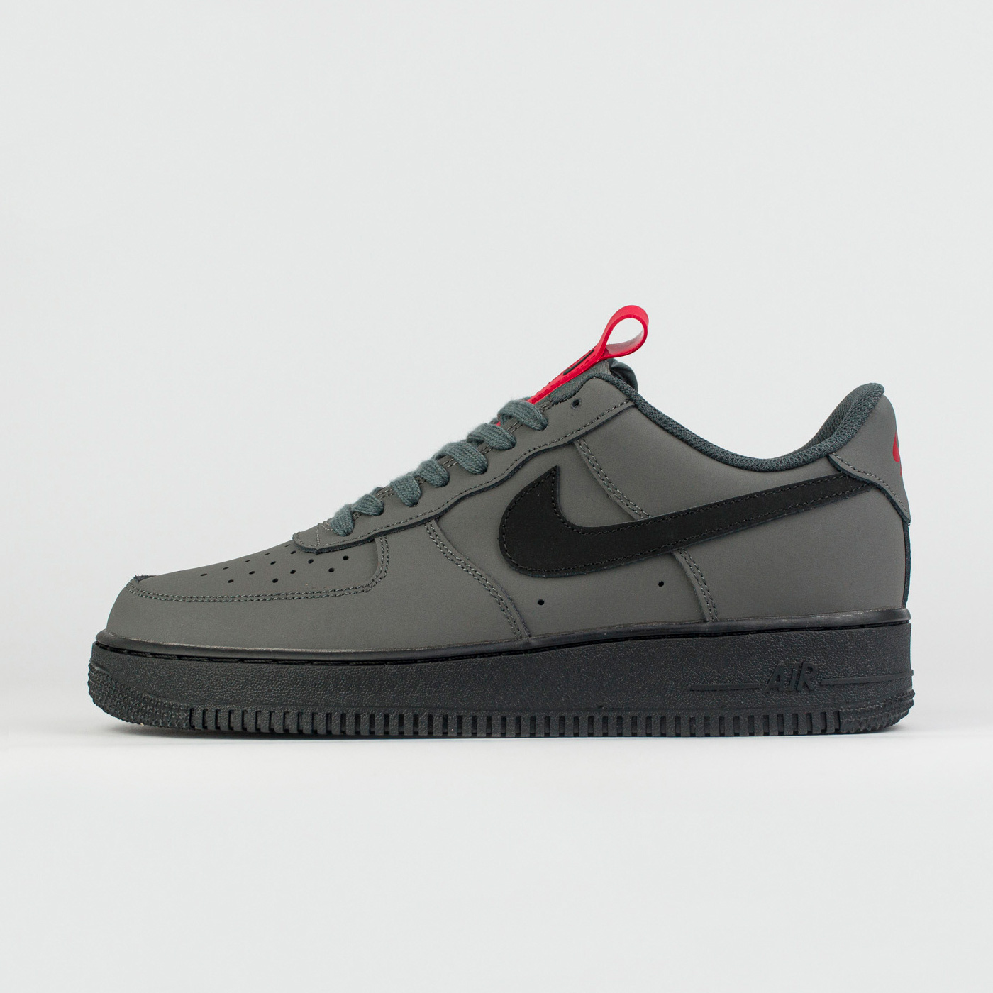 Air force 1 grey red hotsell